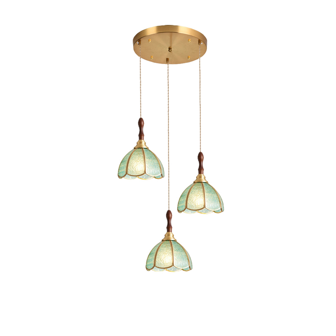 Water Ripple Glass Pendant Lightinging Nordic Full Copper Light