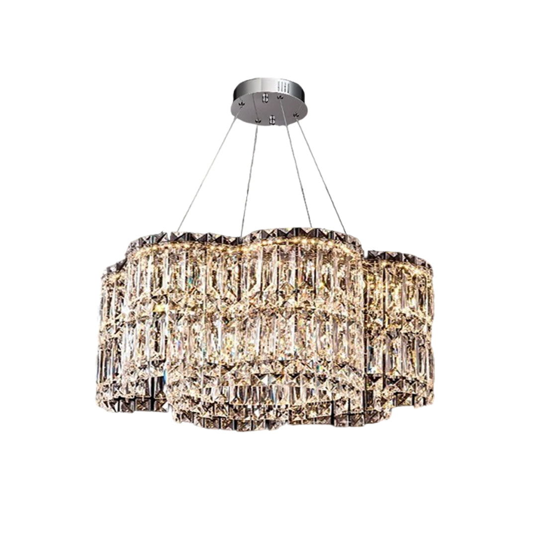 LED Large Crystal Chandelier Elegant Chandelier Light Modern Minimalist Style Design
