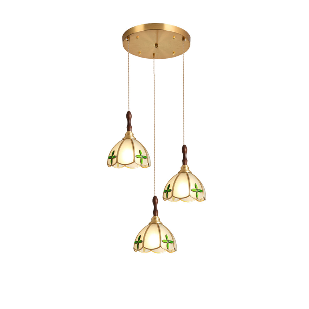 Water Ripple Glass Pendant Lightinging Nordic Full Copper Light