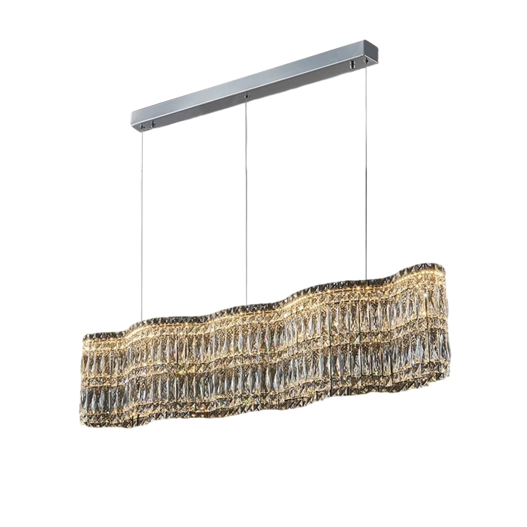 LED Large Crystal Chandelier Elegant Chandelier Light Modern Minimalist Style Design