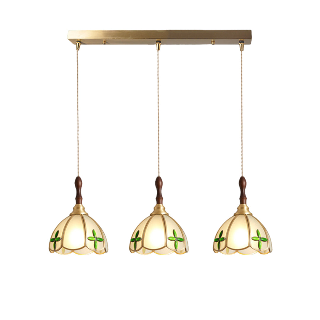 Water Ripple Glass Pendant Lightinging Nordic Full Copper Light
