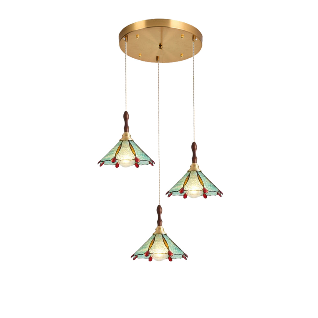 Water Ripple Glass Pendant Lightinging Nordic Full Copper Light