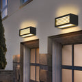 Rectangle Waterproof 12W LED Black Modern Outdoor Wall Sconces Lighting | Dazuma
