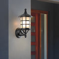 Retro Round Three Step Dimming Black European-style Solar Wall Sconces | Dazuma
