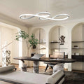 Geometric Design Semi Flush Chandeliers Metal Silica Gel Ceiling Lights