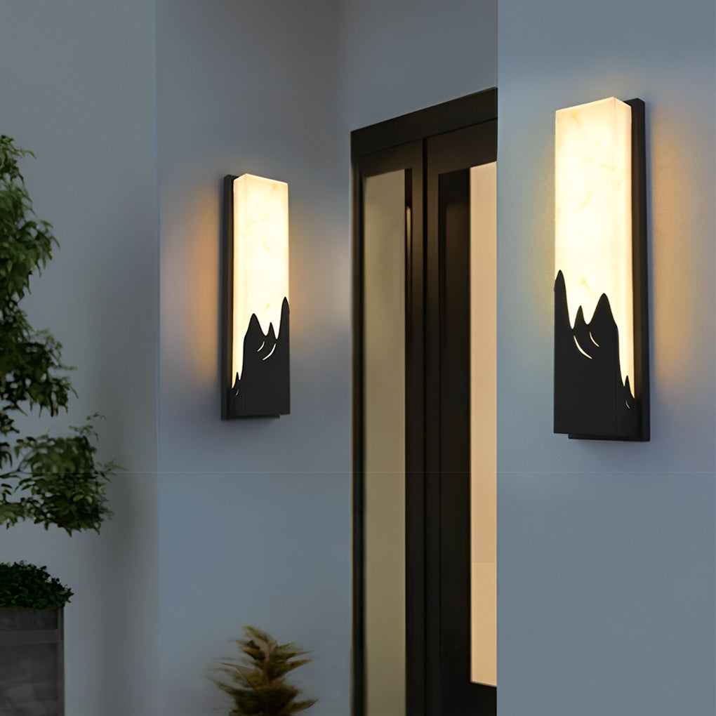Rectangular Creative Scenery Waterproof LED Black Retro Sconces Lighting | Dazuma