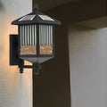 Retro Waterproof LED Black Modern Solar Wall Lights Outdoor Wall Sconce | Dazuma