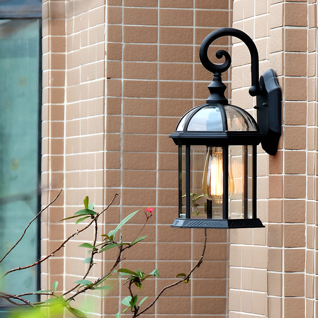 Double-layer Waterproof Glass E27 Vintage Wall Sconce Lighting Wall Lamp | Dazuma