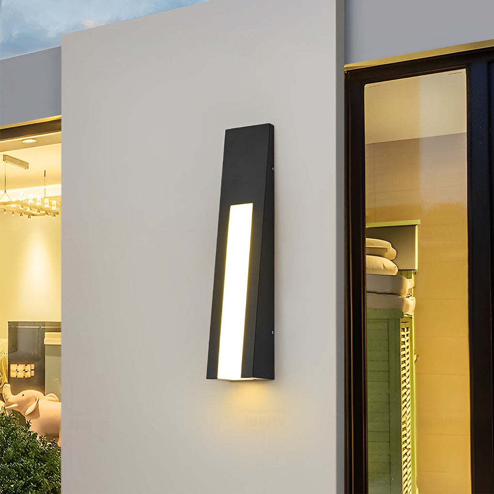 Minimalist LED Waterproof Black Modern Outdoor Wall Lamp Exterior Lights | Dazuma