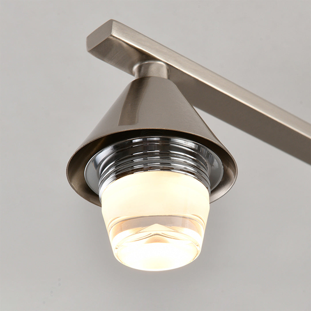 Sputnik Mid Century Semi-Flush Mount Lighting Silver Metal Ceiling Lighting
