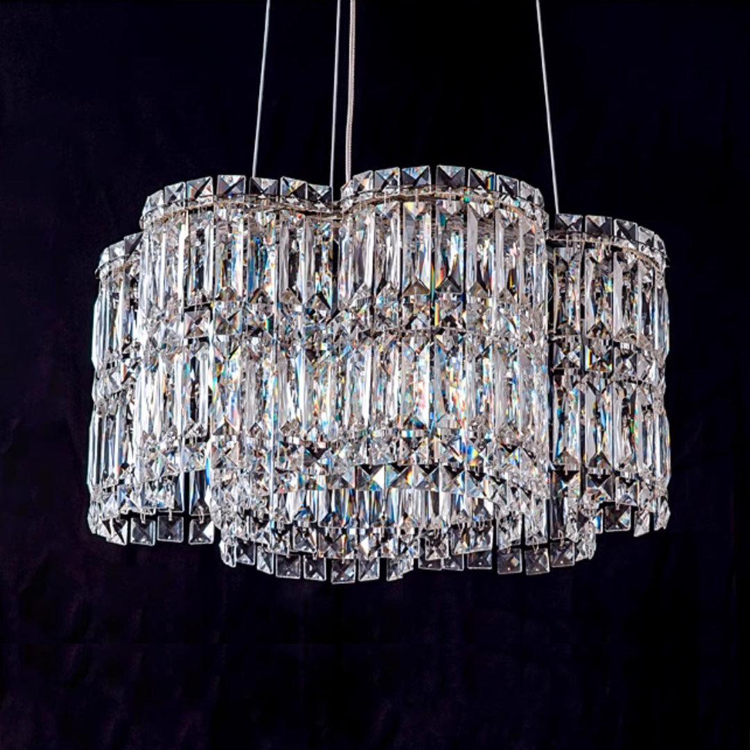 LED Large Crystal Chandelier Elegant Chandelier Light Modern Minimalist Style Design