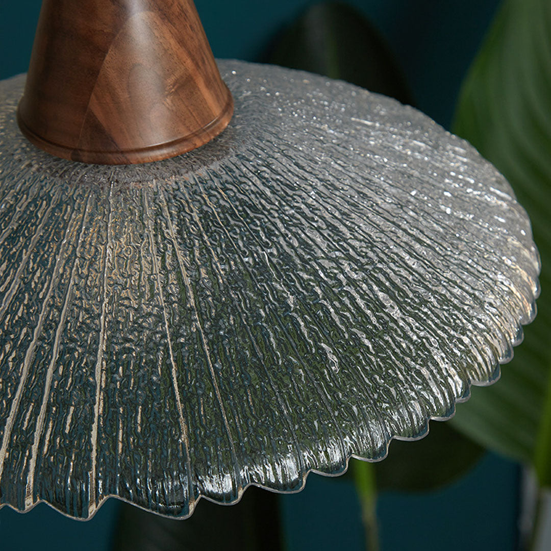 Wood Light Pendant Wabi Sabi Style Glass Pendant Lighting