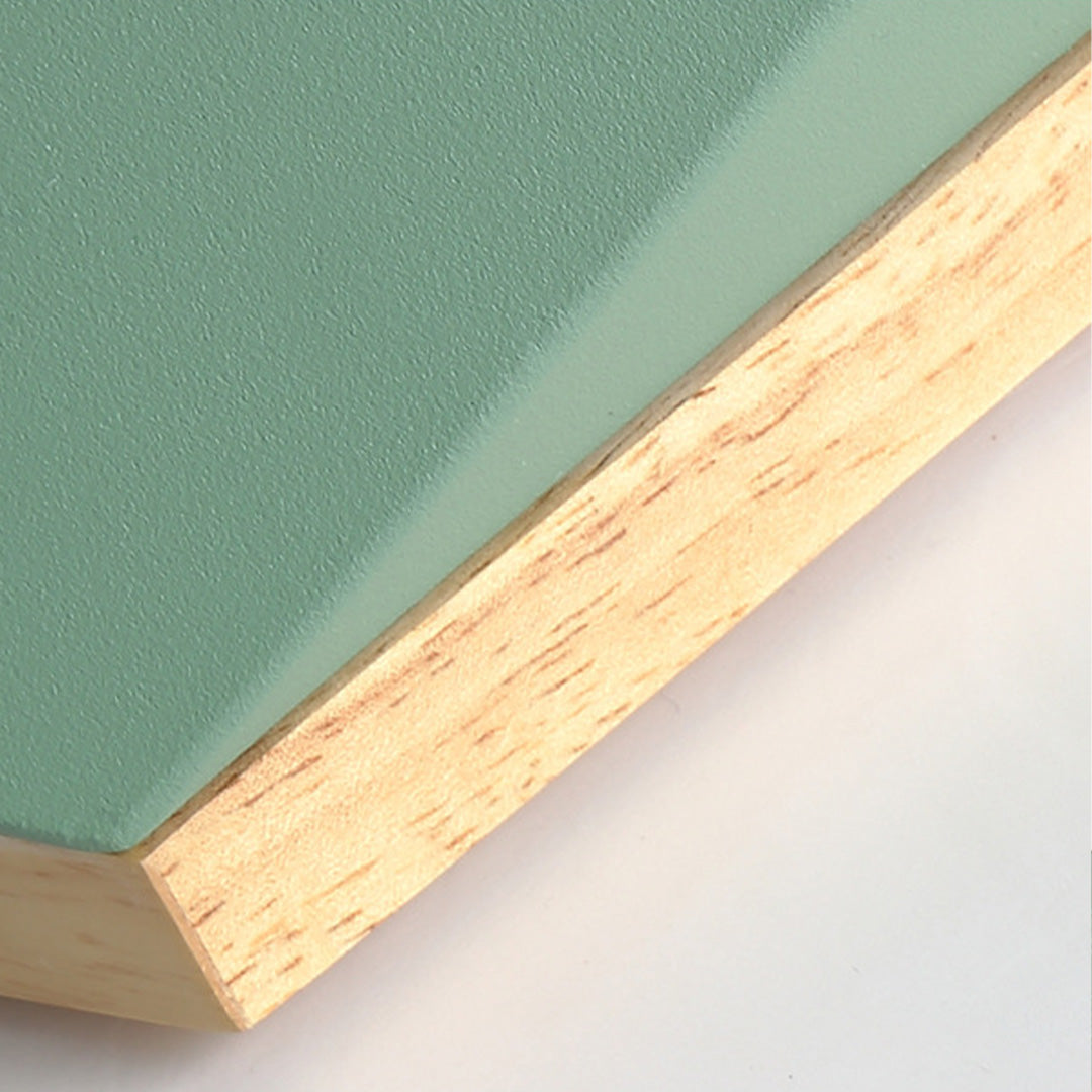 Colorful Flush Mount Ceiling Light Nordic Geometric Wooden Ceiling Light Fixture