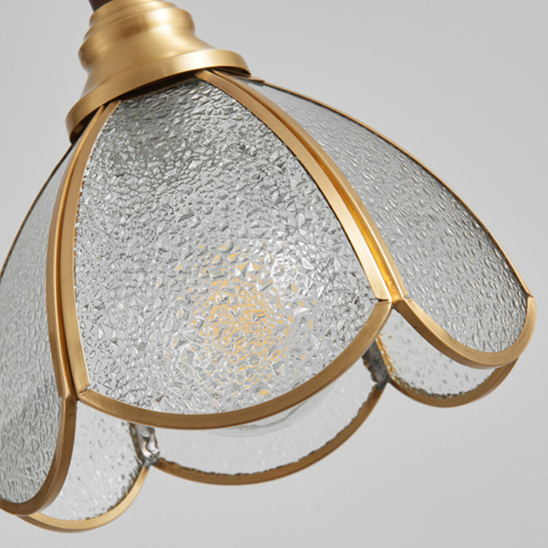 Water Ripple Glass Pendant Lightinging Nordic Full Copper Light