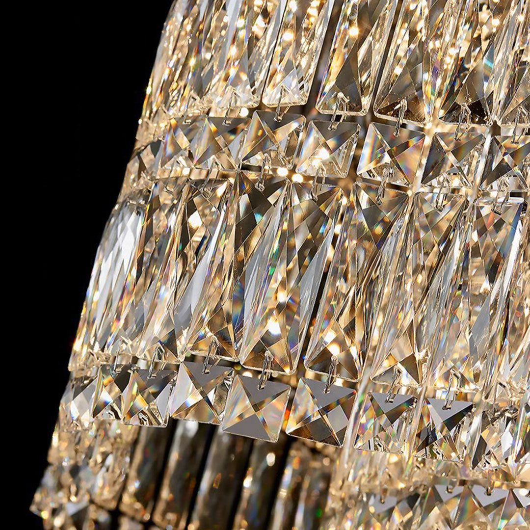 LED Large Crystal Chandelier Elegant Chandelier Light Modern Minimalist Style Design