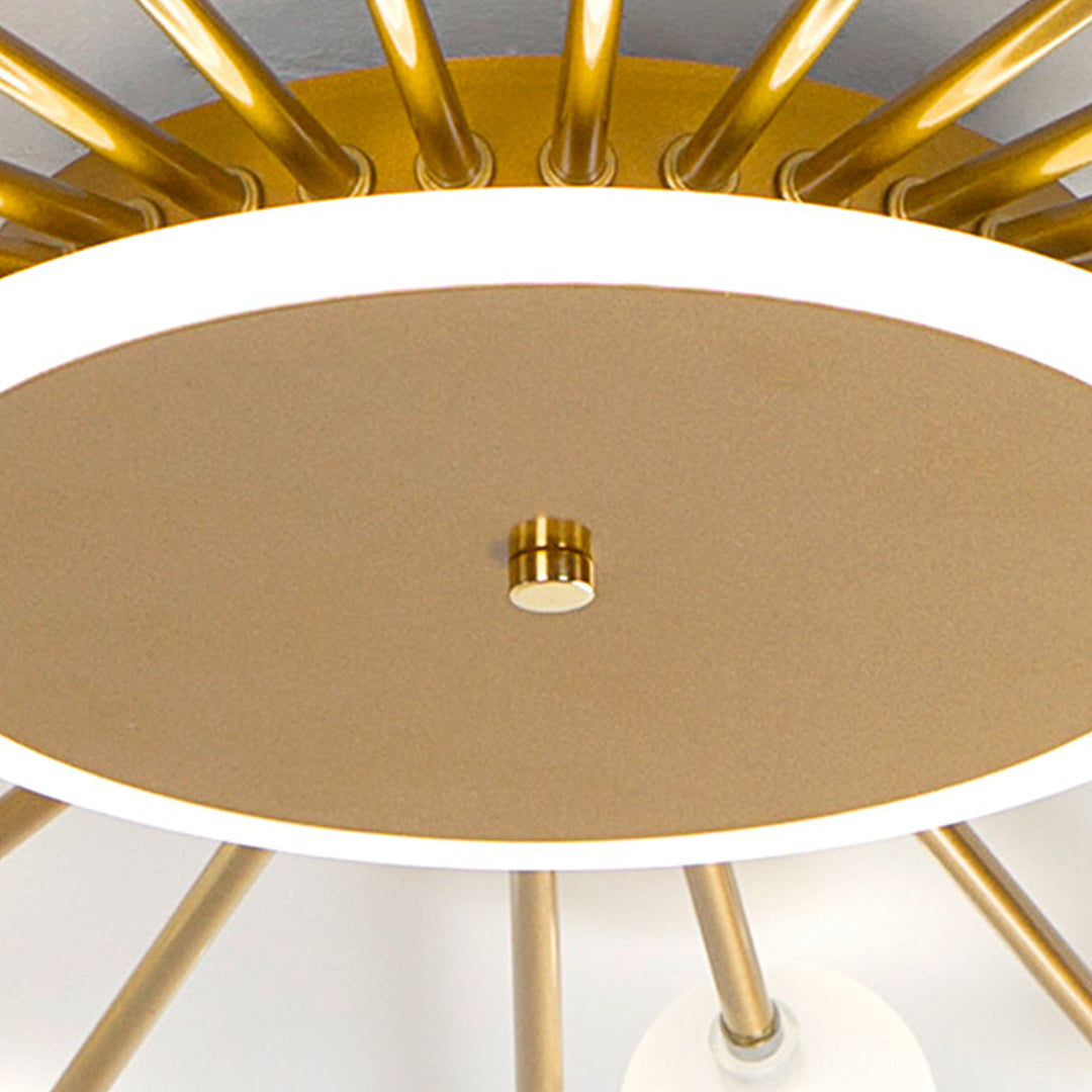 Glass Flush Mount Light Minimalist Sputnik Style Luxury Ceiling Lighting