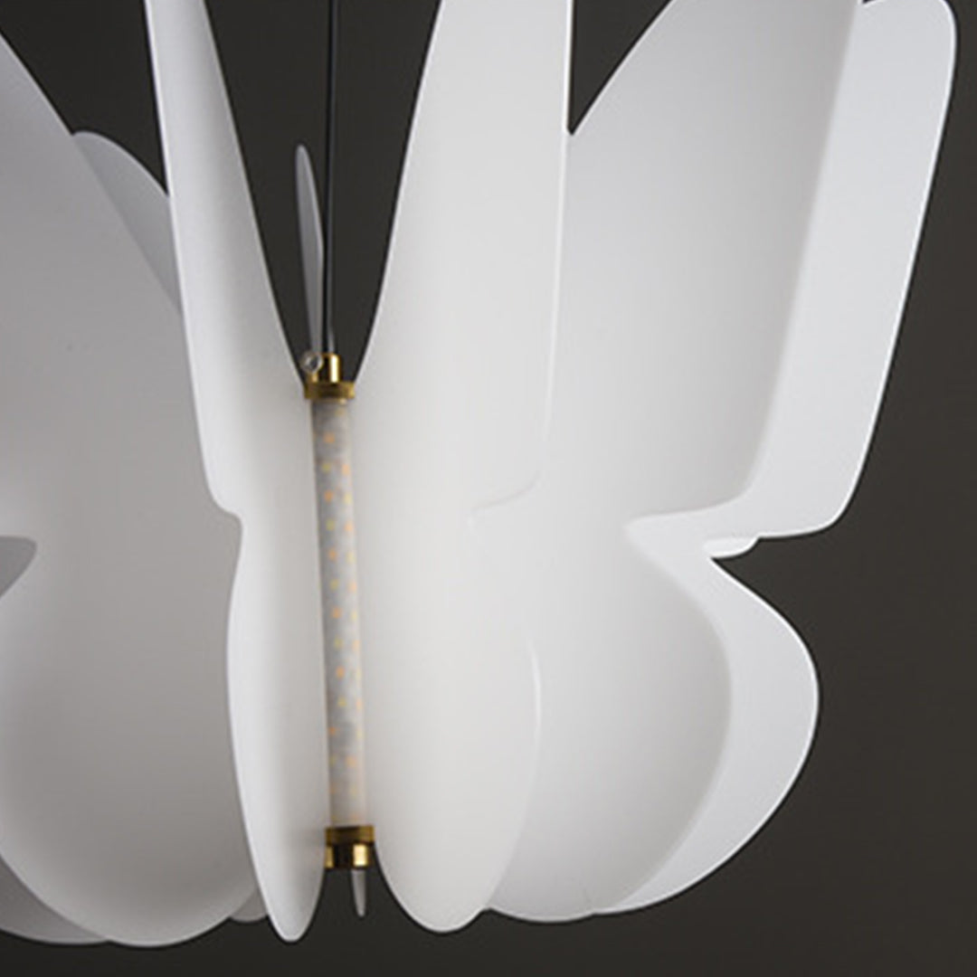 White Shade Pendant Lighting Nordic Cream Style PE Material LED Light
