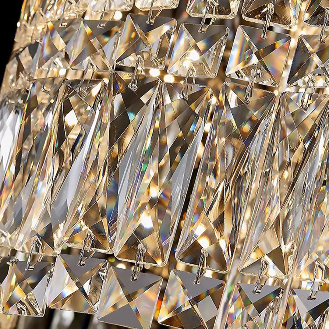 LED Large Crystal Chandelier Elegant Chandelier Light Modern Minimalist Style Design