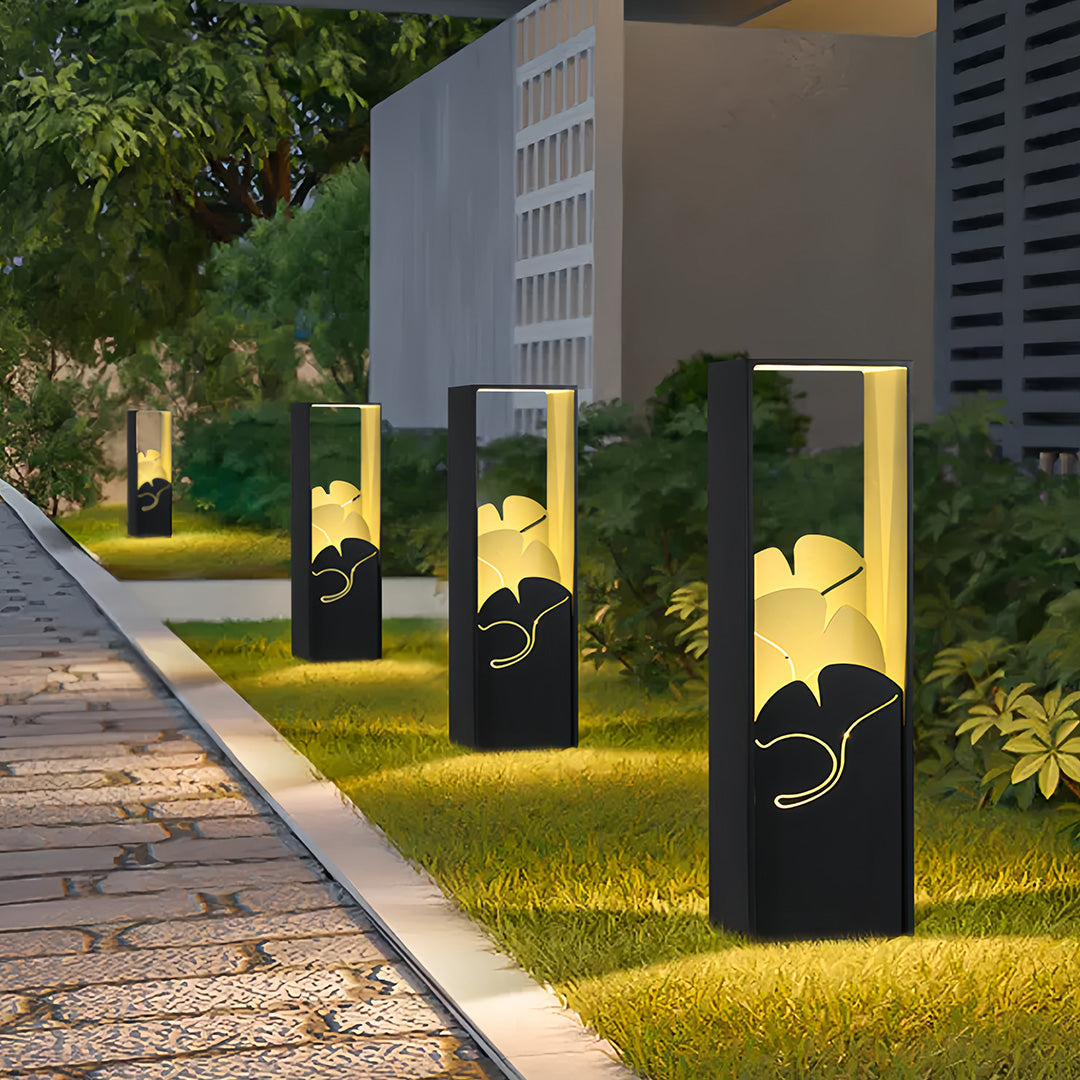 Decorative Bollard Lights Black Artistic Outdoor Landscape Light