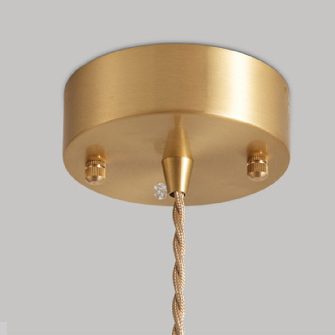 Water Ripple Glass Pendant Lightinging Nordic Full Copper Light