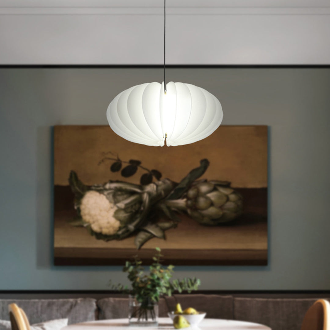 White Shade Pendant Lighting Nordic Cream Style PE Material LED Light