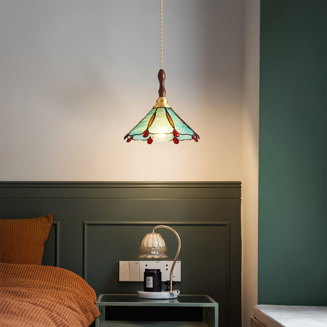 Water Ripple Glass Pendant Lightinging Nordic Full Copper Light