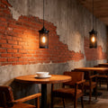 Retro Industrial Pendant Lights Vintage Black Iron Ceiling Light