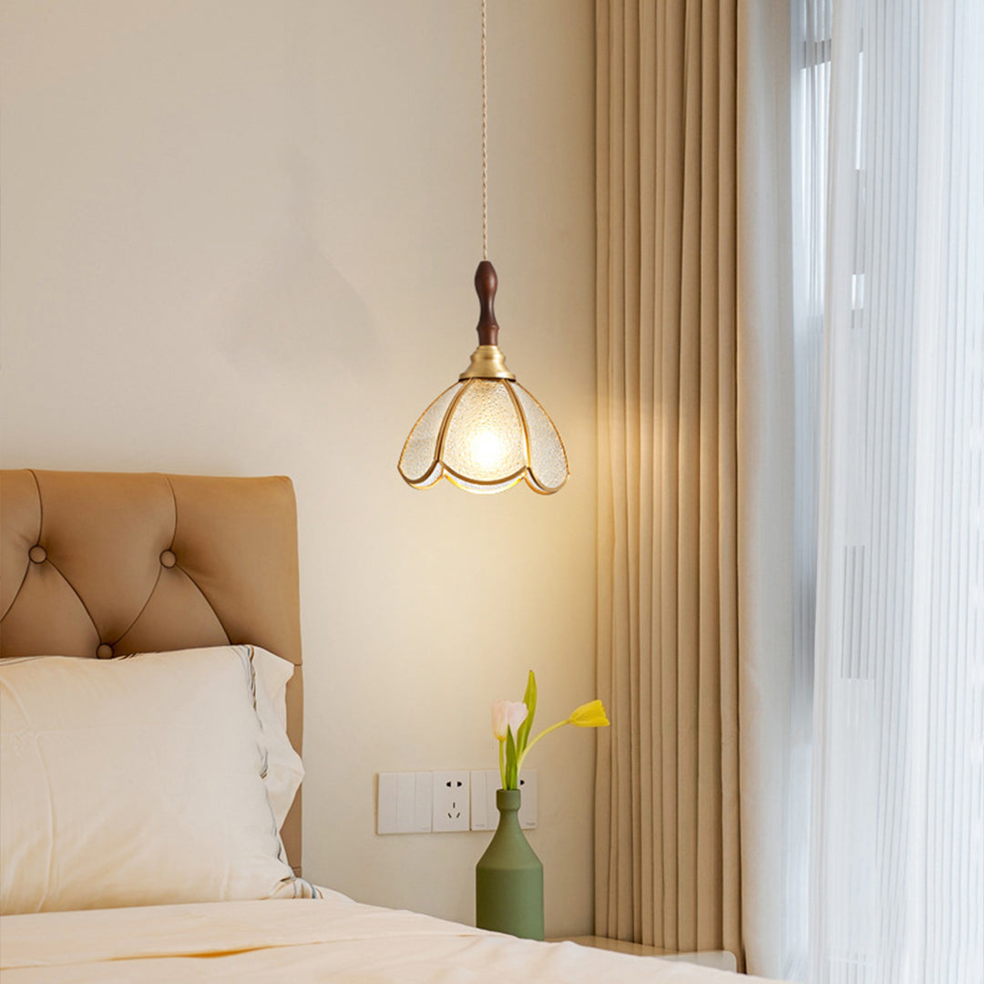 Water Ripple Glass Pendant Lightinging Nordic Full Copper Light