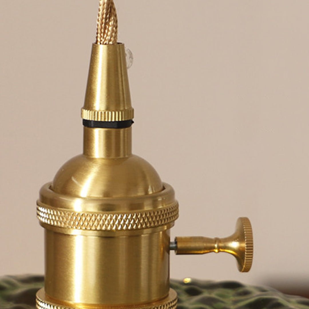 Nordic Pendant Lighting Hammered Glass and Brass Light