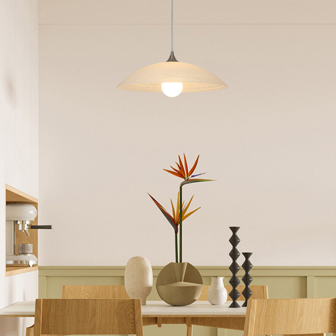 Japanese Style Pendant Lighting Retro Water Pattern Glass Light
