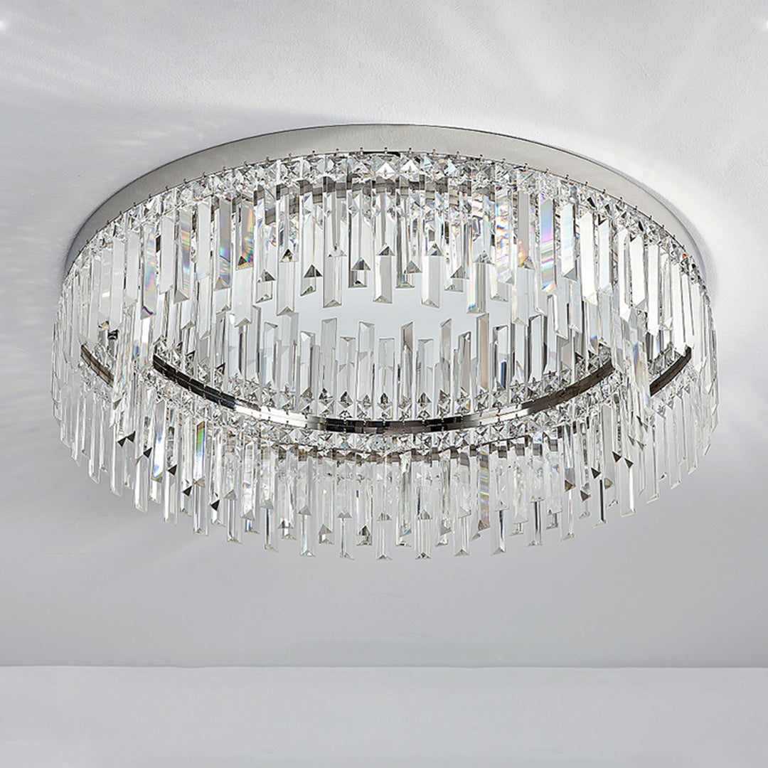 Crystal Flush Mount Ceiling Lighting Minimalist Round Ceiling Light