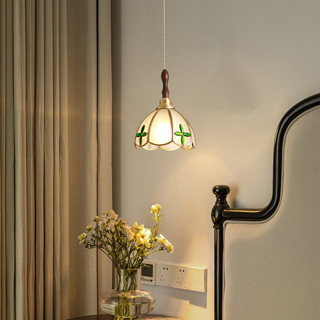Water Ripple Glass Pendant Lightinging Nordic Full Copper Light