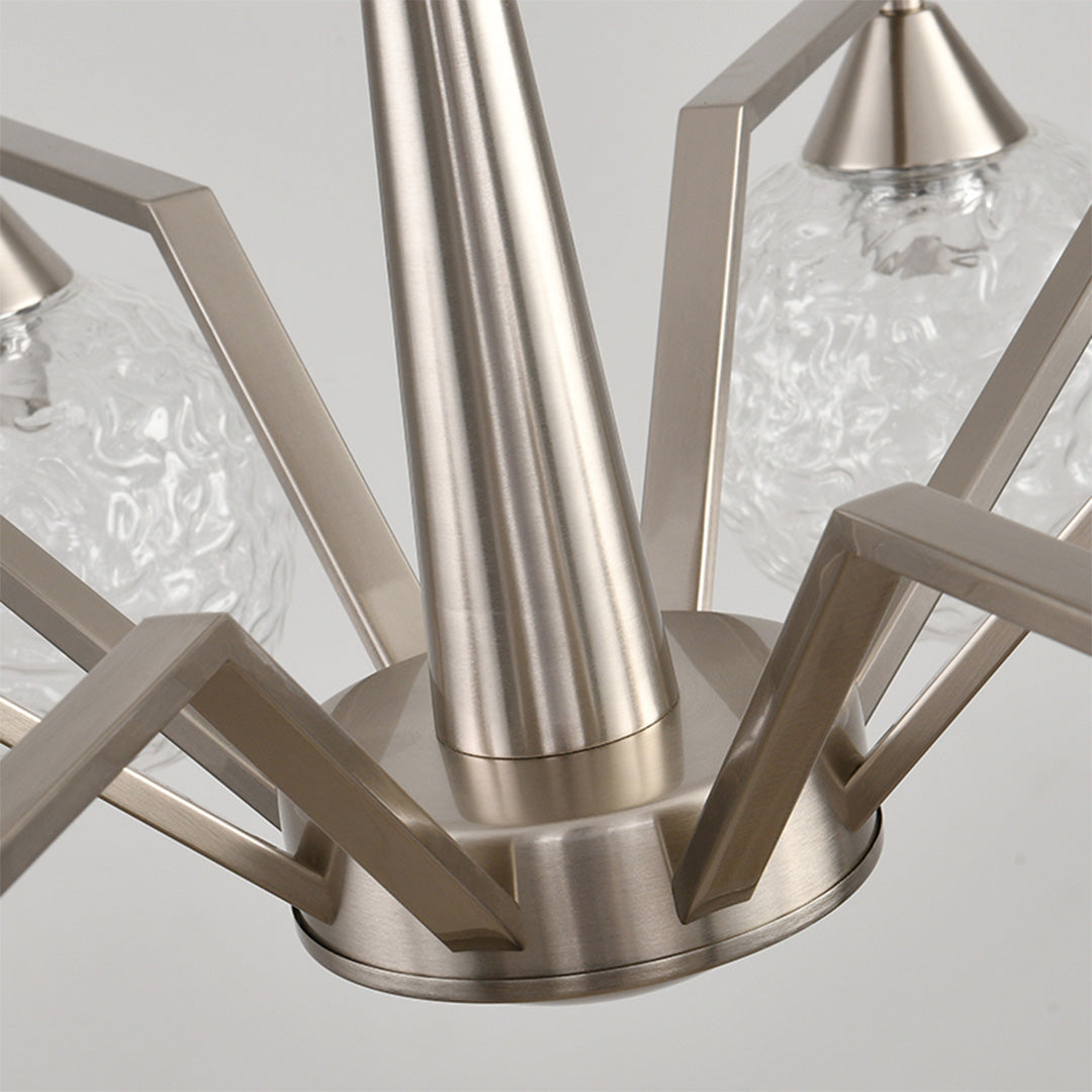 Sputnik Mid Century Semi-Flush Mount Lighting Silver Metal Ceiling Lighting