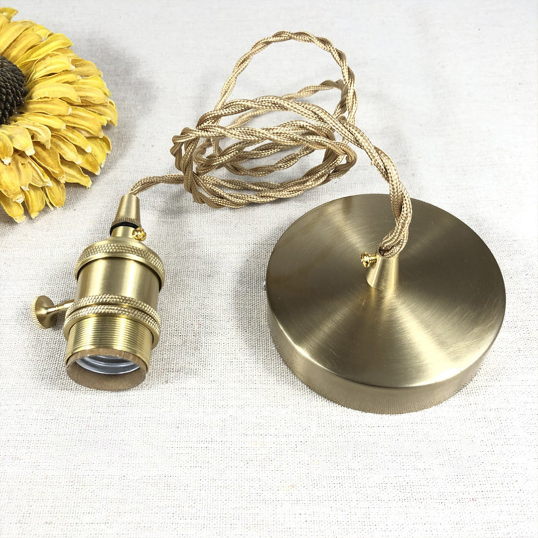 Nordic Pendant Lighting Hammered Glass and Brass Light