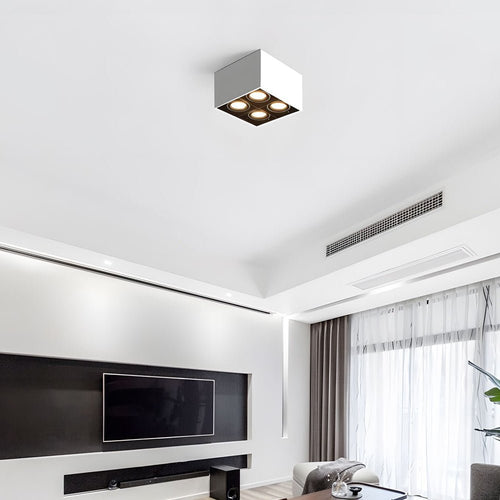 Adjustable 4 - Head 7/12W LED Flush Mount Cube Ceiling Spotlights