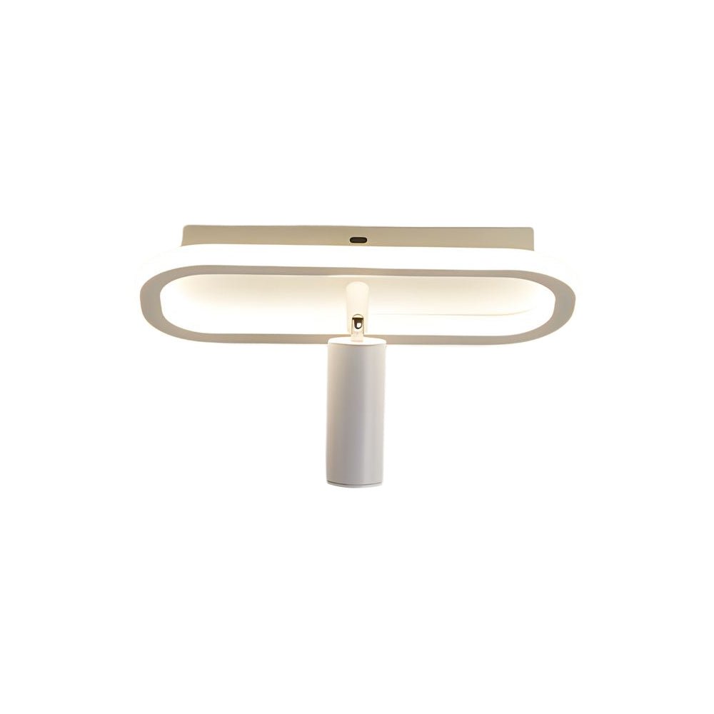 Adjustable LED ceiling spotlight in white, providing even lighting across the room with flexible light positioning.