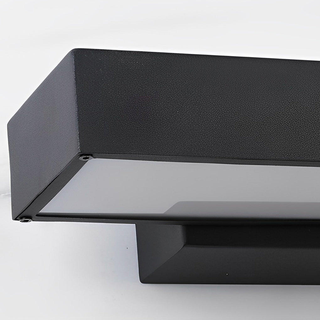 Detailed angle of a LED linear wall light highlighting its slim profile, matte finish, and uniform light diffusion.