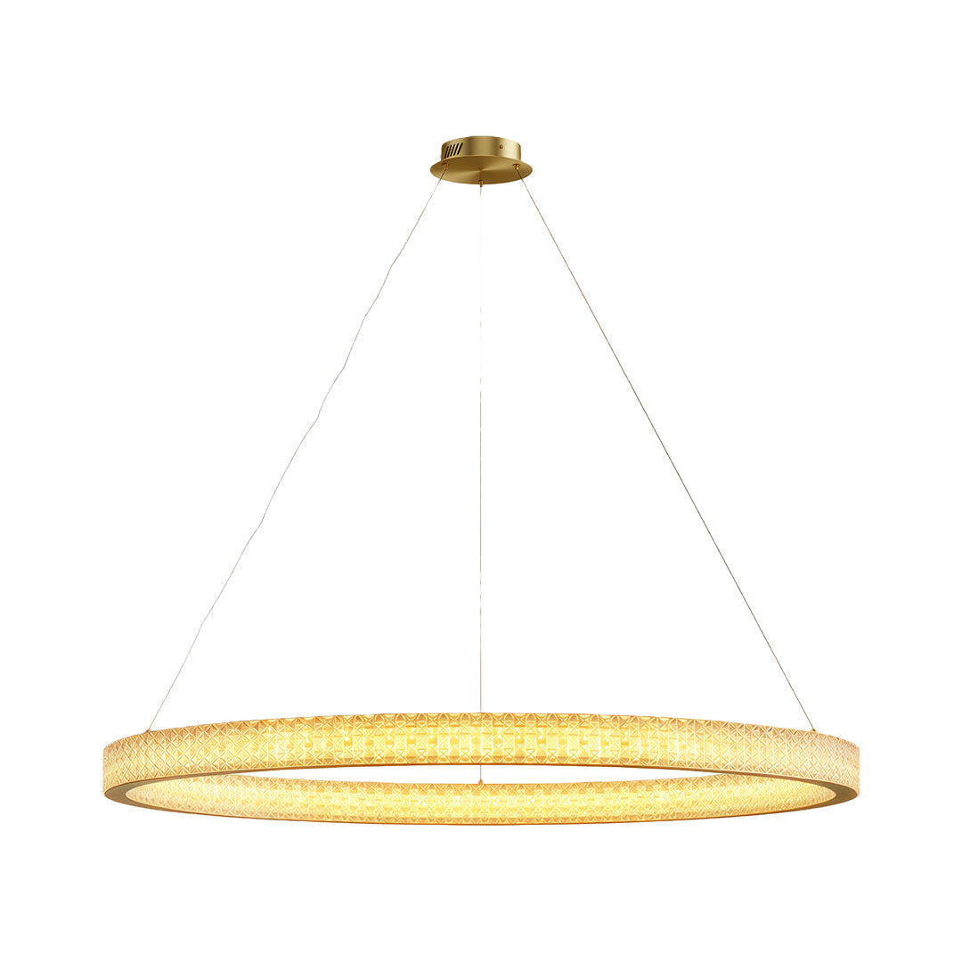 Vintage crystal chandeliers with antique brass and elongated crystal band design