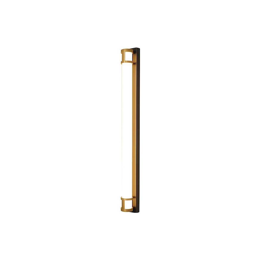 Outdoor led wall sconce lighting with antique brass and vertical LED strip
