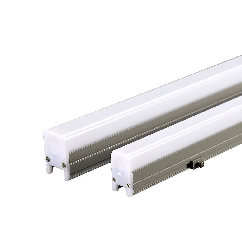 Architectural led strip lighting detail showing mounting hardware and internal channel construction.
