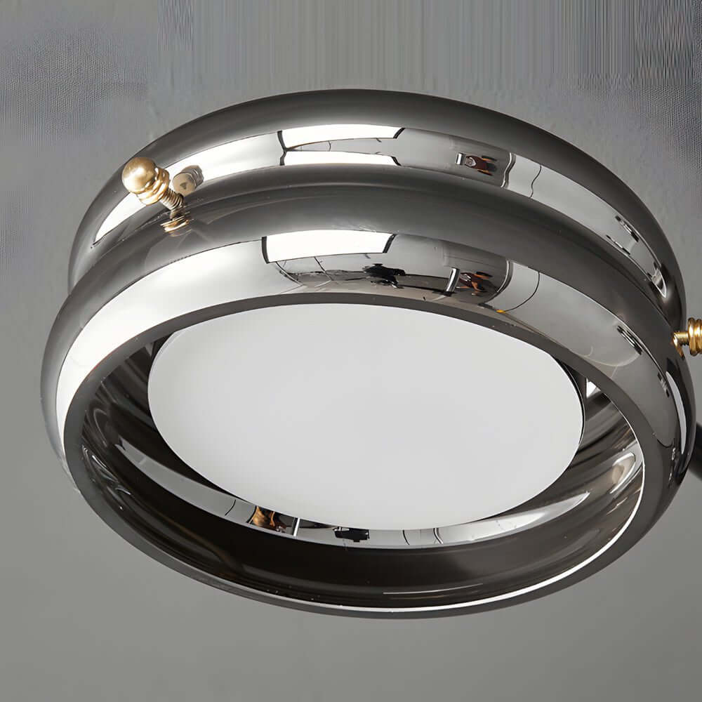 Artistic Multi - Head Matte Black Copper Semi - Flush Mount Ceiling Lighting