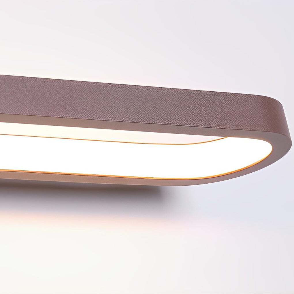 Close-up detail of LED bathroom vanity bar light with slim linear design
