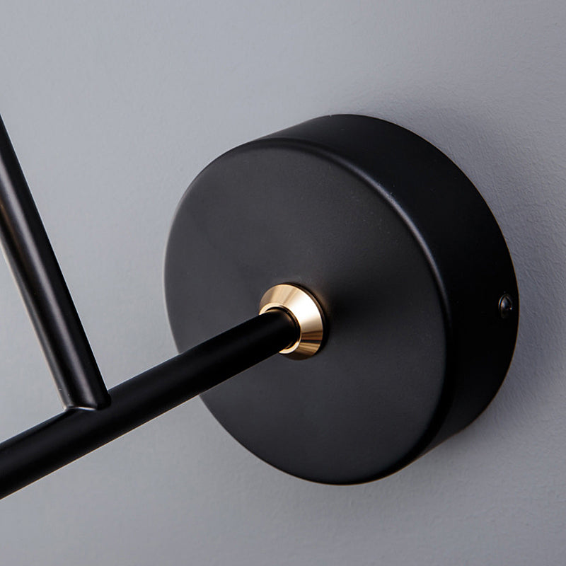 Bird wall light wall mount detail with round backplate and arm