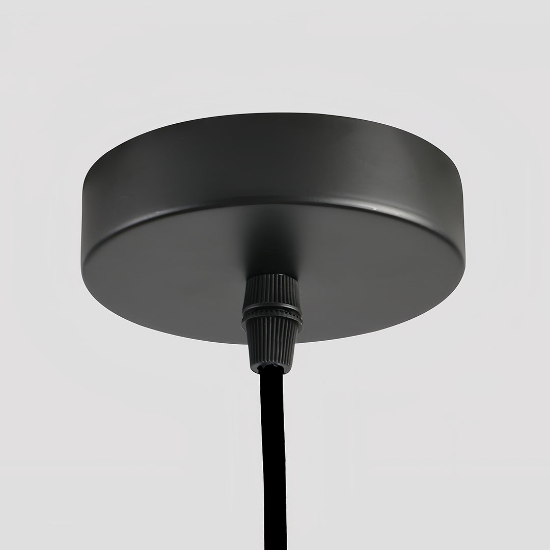 Black metal ceiling rose canopy part for the Nordic pendant lights hanging fixture.