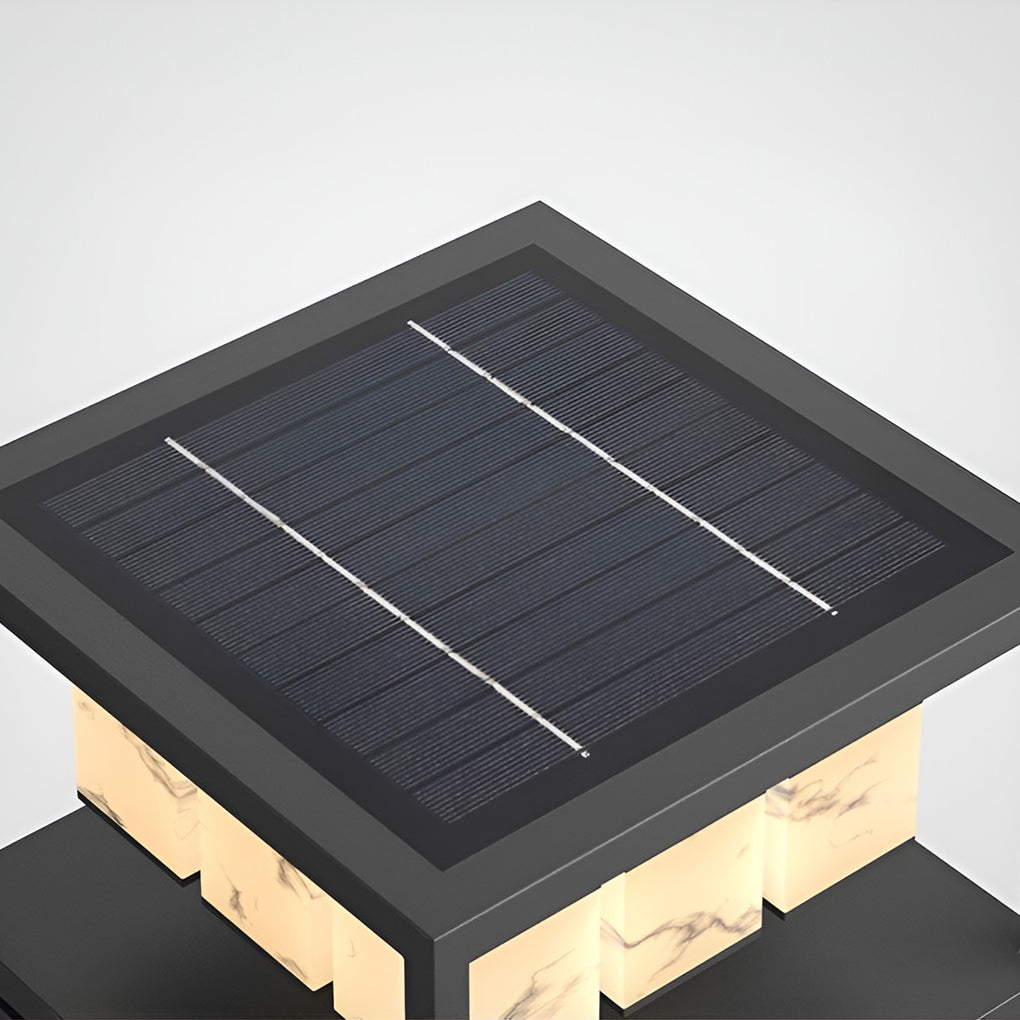 Brick pillar solar light product front view