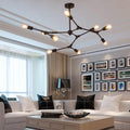 9 - light LED Irregular Design Metal Nordic Chandeliers Pendant Lights