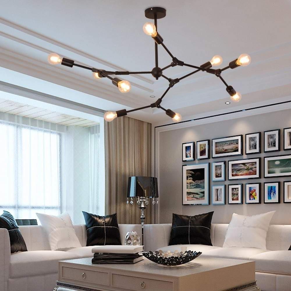 9 - light LED Irregular Design Metal Nordic Chandeliers Pendant Lights