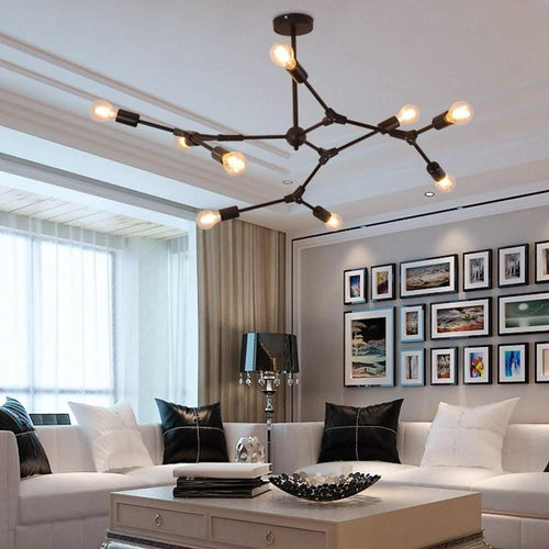 9 - light LED Irregular Design Metal Nordic Chandeliers Pendant Lights