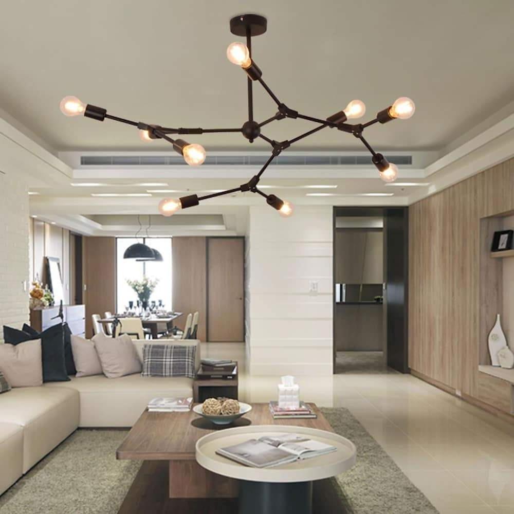 9 - light LED Irregular Design Metal Nordic Chandeliers Pendant Lights