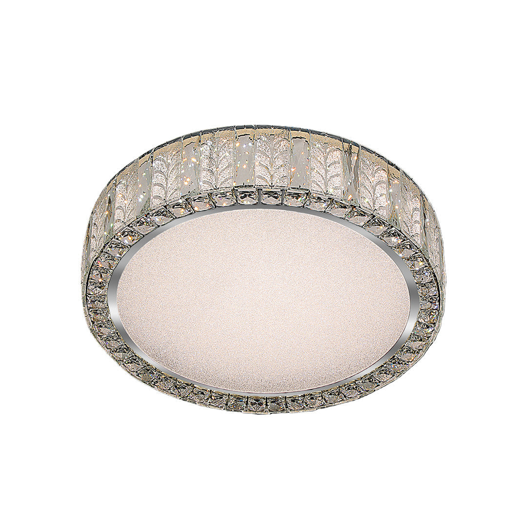 Enhance your space with a modern gold flush mount ceiling light, designed with a crystal leaf ring for a touch of luxury and sophisticated illumination.